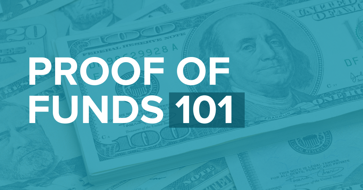 Getting a proof of funds for real estate investing